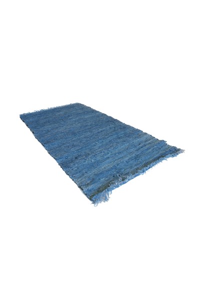 FLAT LEATHER BLUE