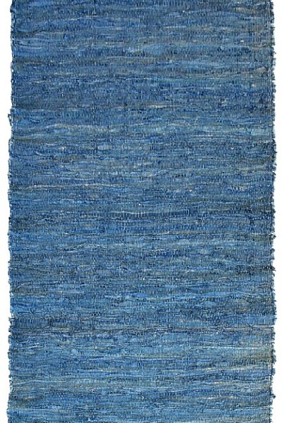 FLAT LEATHER BLUE